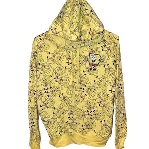 Nickelodeon spongebob size large (11-13) unisex hoodie Yellow SpongeBob